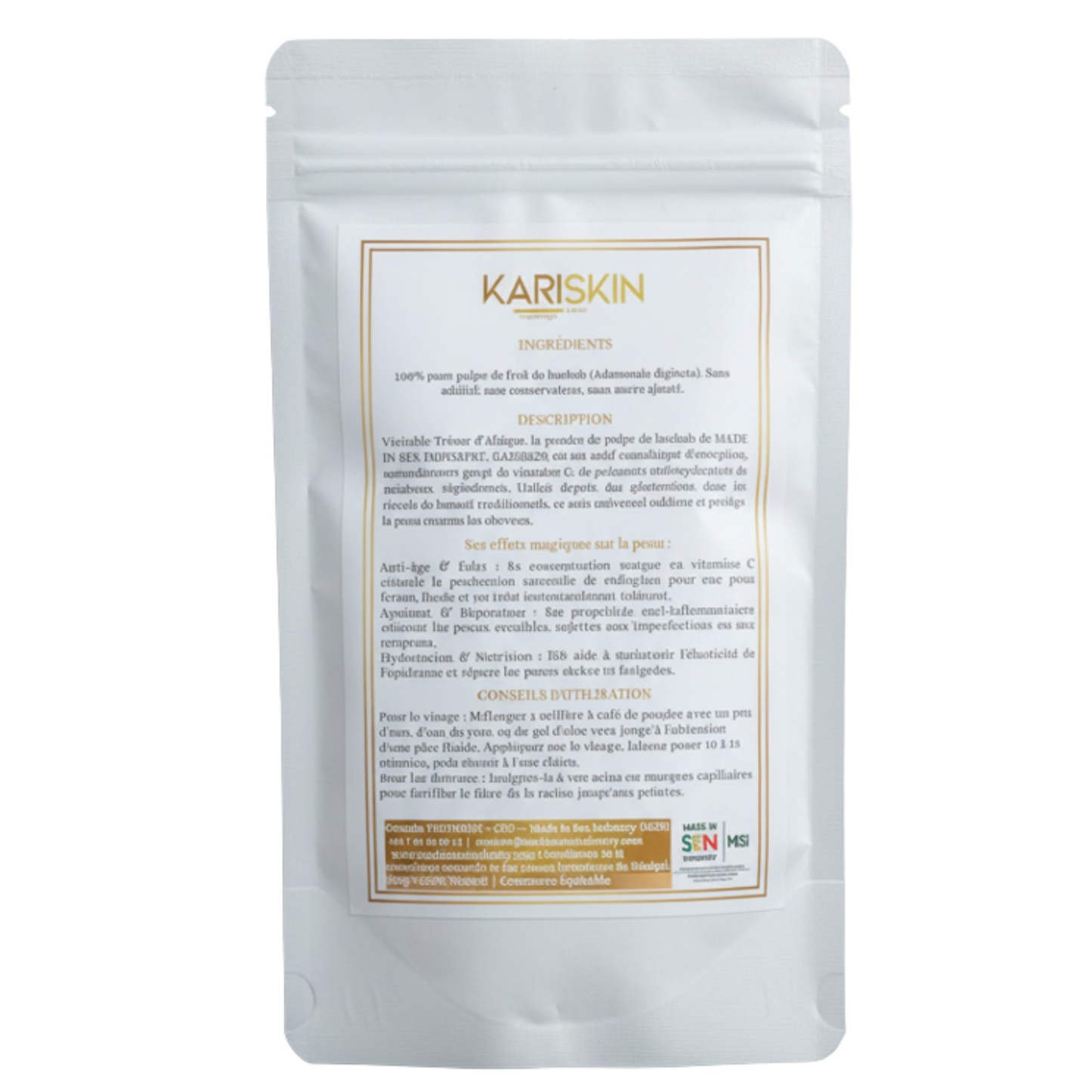 Poudre de Baobab | Booster de Lumière & Éclat | 100% Naturel – 250G | Kariskin