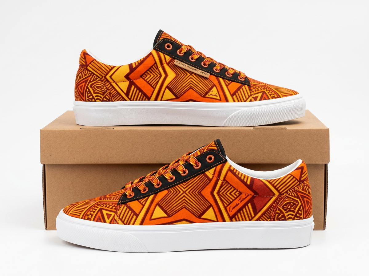 Sneakers Wax Orange Vif – Gorée