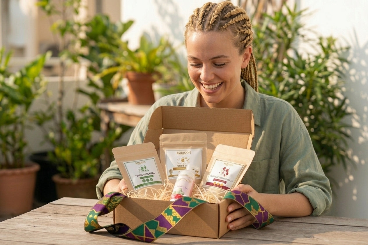 Coffret Cadeau Beauty Box | Moringa, Hibiscus & Baobab 250G | Kariskin