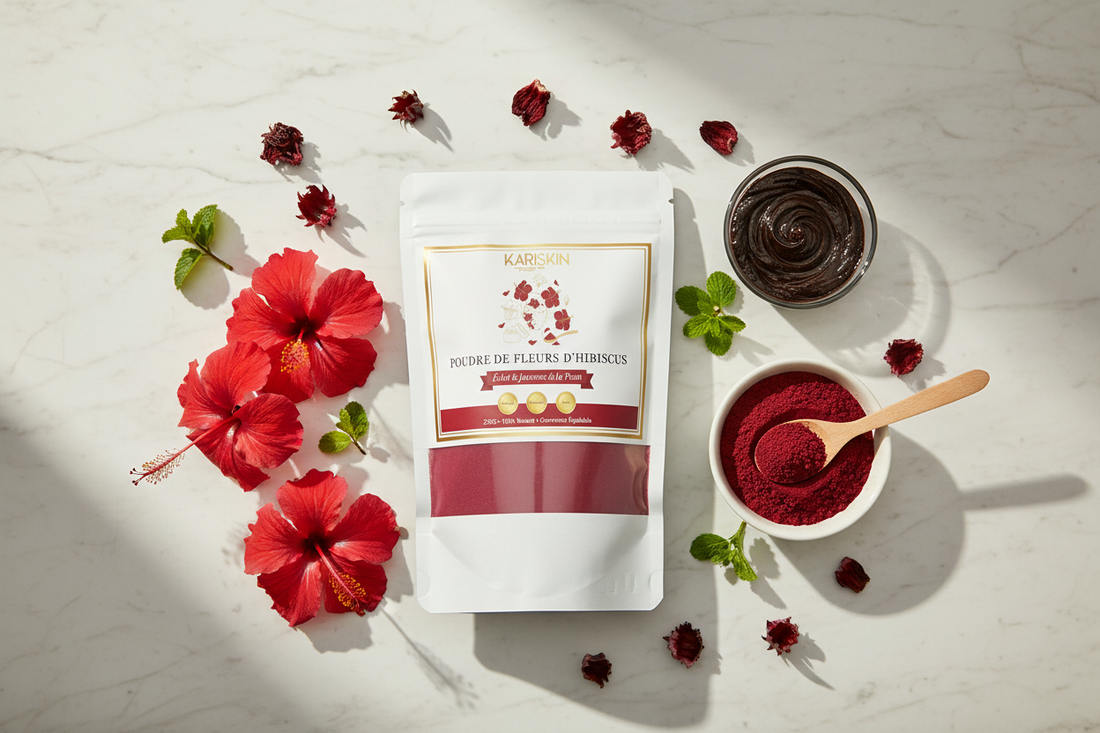 Poudre d’Hibiscus & Henné : Le Secret pour des Reflets Rouges & Acajou Sublimés