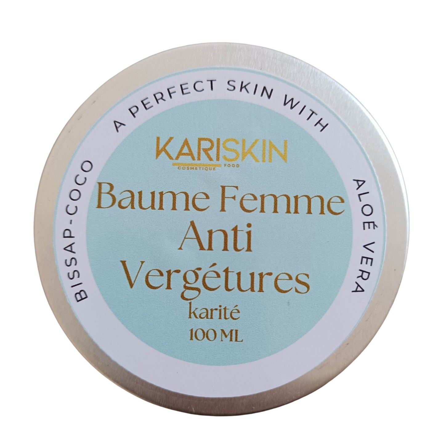 Baume Anti Vergetures au Karité | Hibiscus, Coco & Aloé Vera | 100G | Kariskin