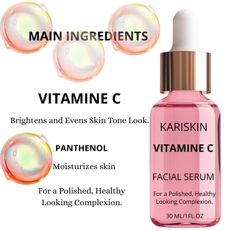 Sérum Visage Vitamine C Éclat | Anti-Taches & Teint Lumineux | 30ML | Kariskin