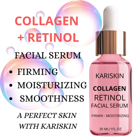Sérum Visage Collagène & Rétinol | Anti-Âge & Raffermissant | 30ML | Kariskin
