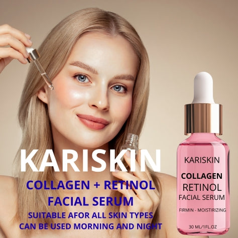 Sérum Visage Collagène & Rétinol | Anti-Âge & Raffermissant | 30ML | Kariskin