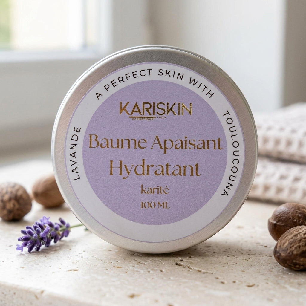 Baume Apaisant au Karité | Lavande & Huile de Touloucouna | 100G | Kariskin