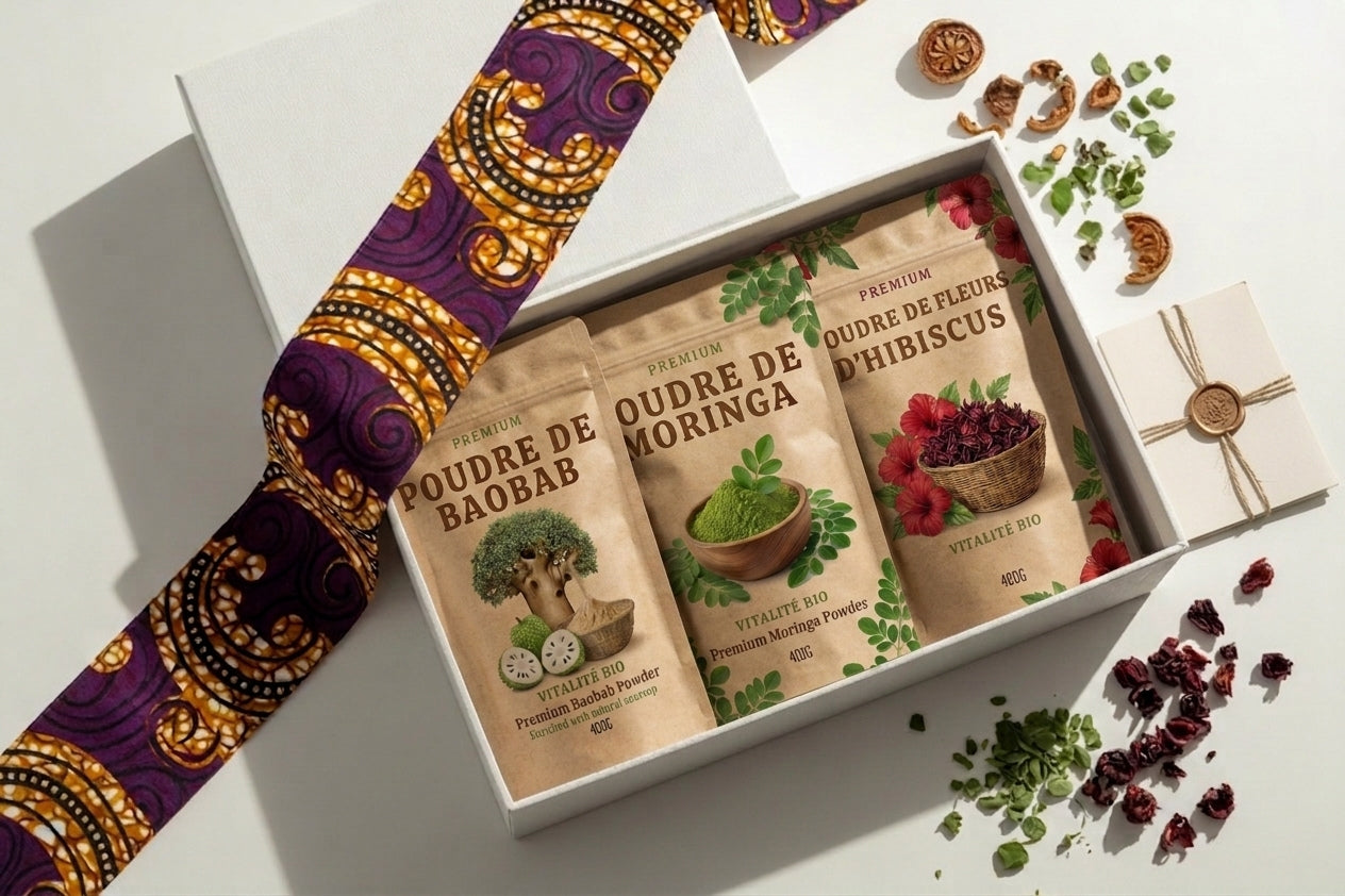 Coffret Cadeau Vitalité Bio | Baobab, Moringa & Hibiscus 250G