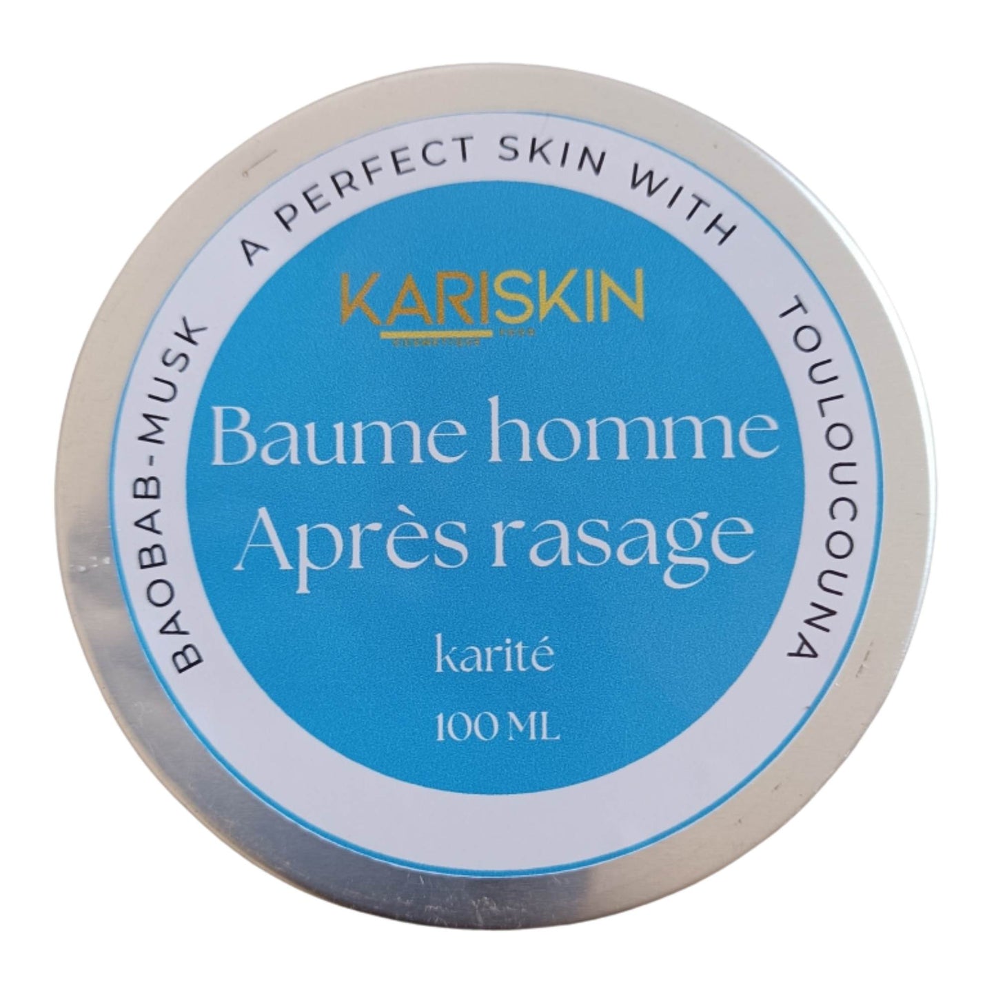 Baume Homme Après Rasage au Karité | Baobab, Touloucouna & Musk | 100G | Kariskin