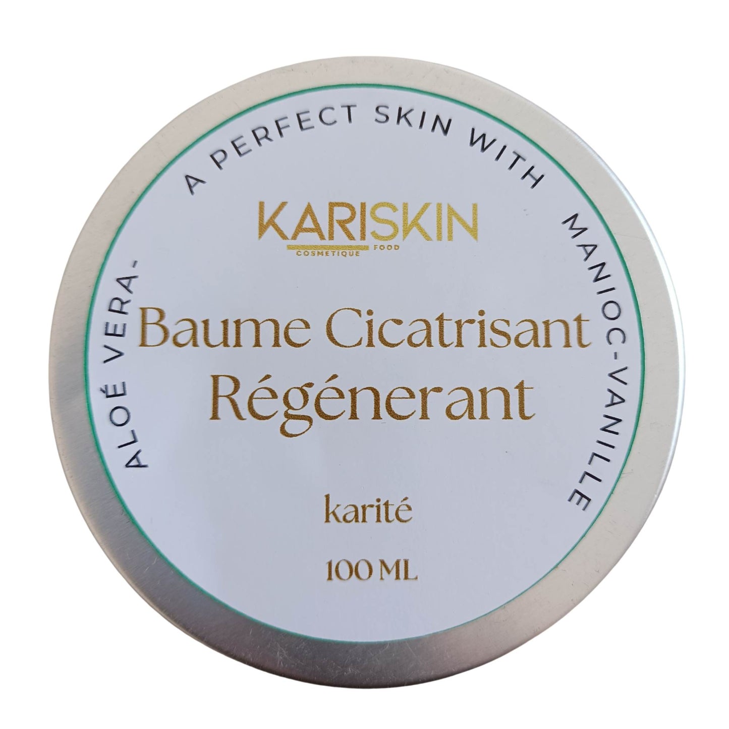 Baume Cicatrisant Bleu au Karité | Aloé Vera, Manioc & Vanille | 100G | Kariskin