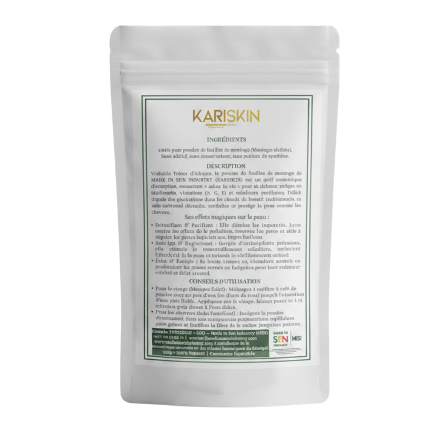 Poudre de Moringa | Vitalité & Éclat Naturel | Visage & Cheveux – 250G | Kariskin
