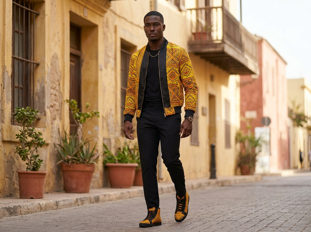 Blouson Bomber Wax Jaune Safran – Gorée