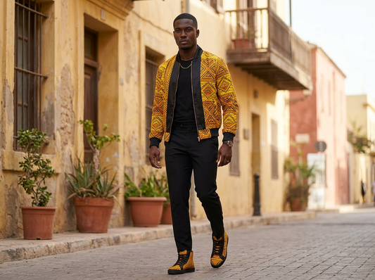 Blouson Bomber Wax Jaune Safran – Gorée