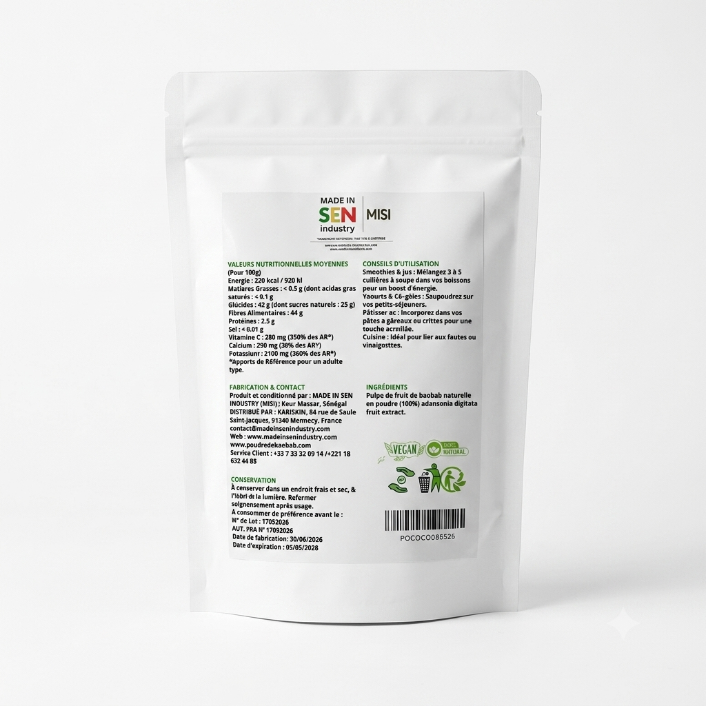 Poudre De Baobab  400 G