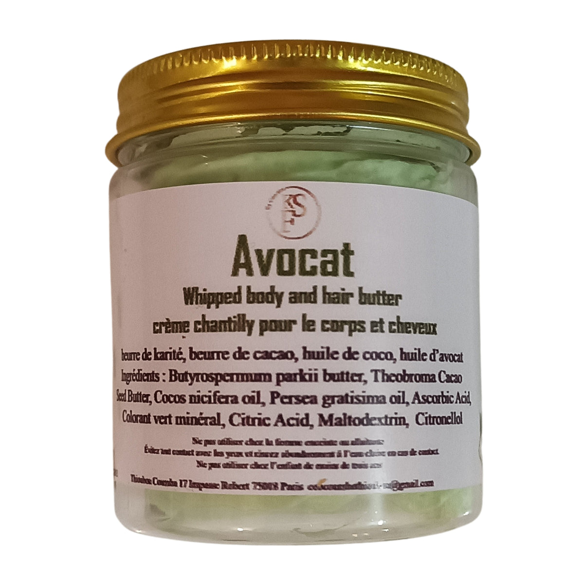 Chantilly avocat & karité pour cheveux – 100 g