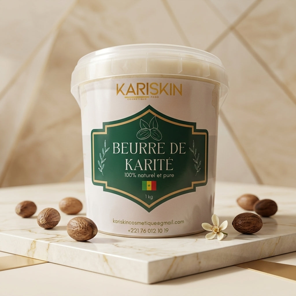 Beurre de Karité Pur 1KG | Soin Visage Corps & Cheveux | 100% Naturel | Kariskin