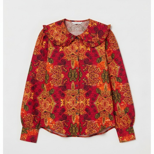 Blouse wax rouge orange