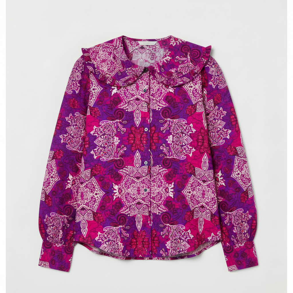 Blouse wax violet rose
