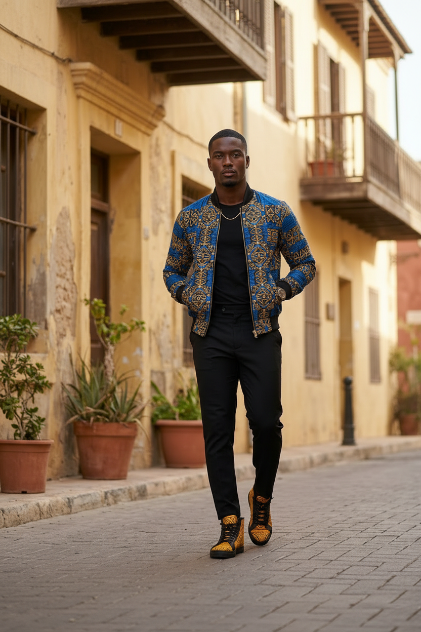 Bomber Wax Bleu Royal & Or