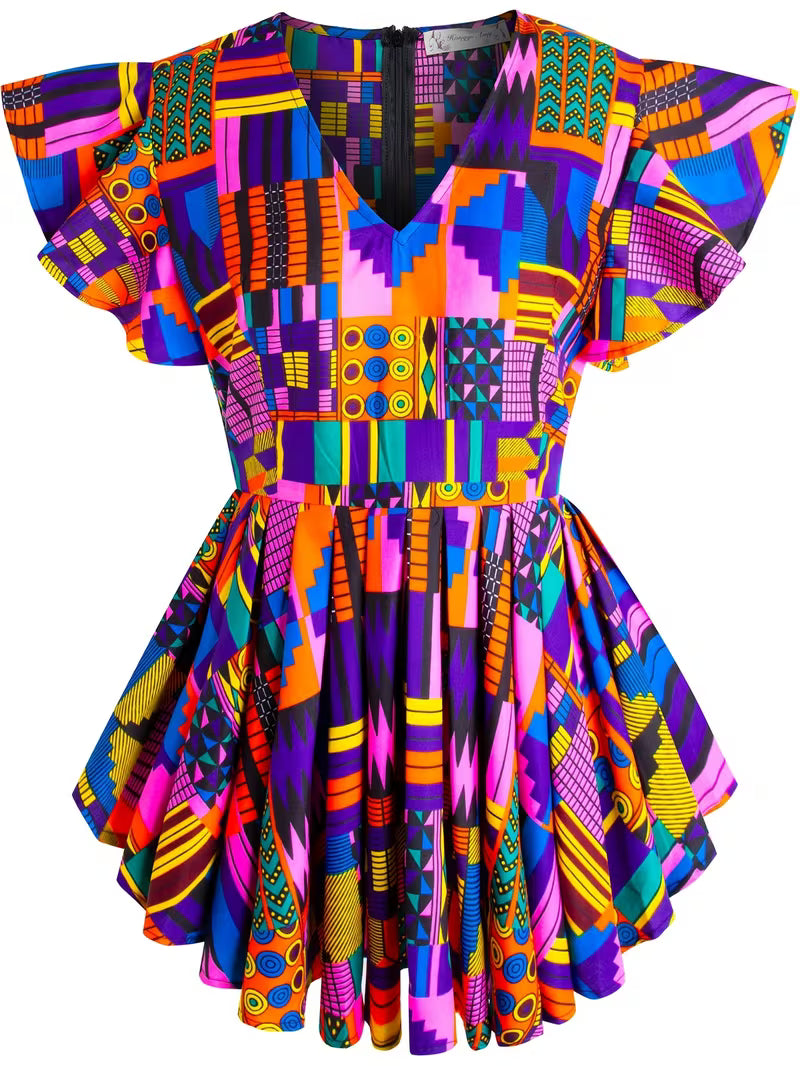 Blouse Femme Imprimé Africain Ankara | Motif Géométrique Multicolore Wax – L'île de Gorée