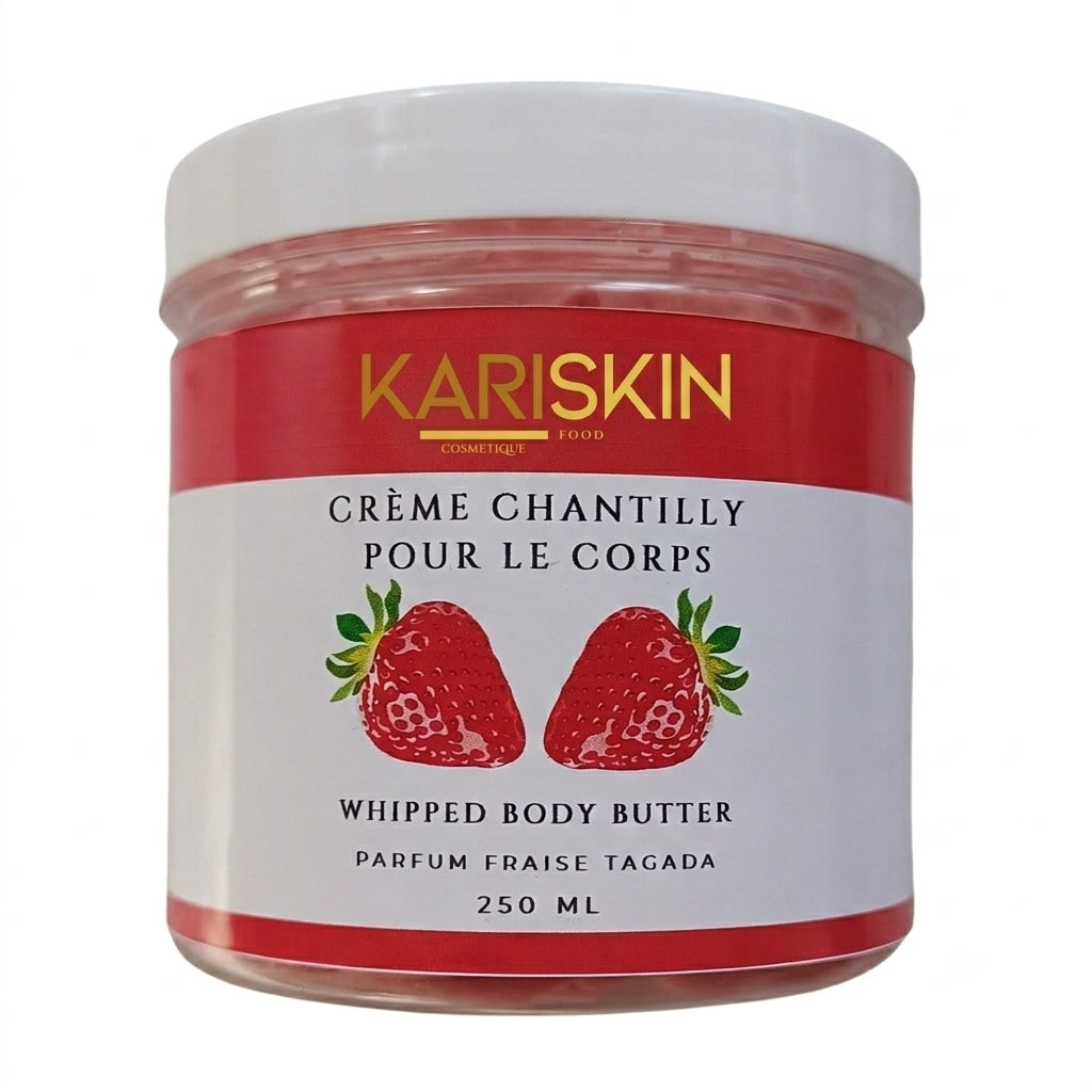 Chantilly de Karité Fraise Tagada | Whipped Body Butter Gourmand | 300ML | Kariskin
