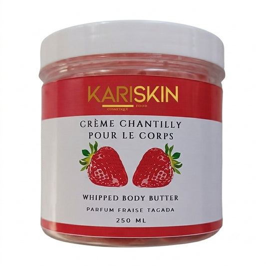 Chantilly de Karité Fraise Tagada | Whipped Body Butter Gourmand | 300ML | Kariskin