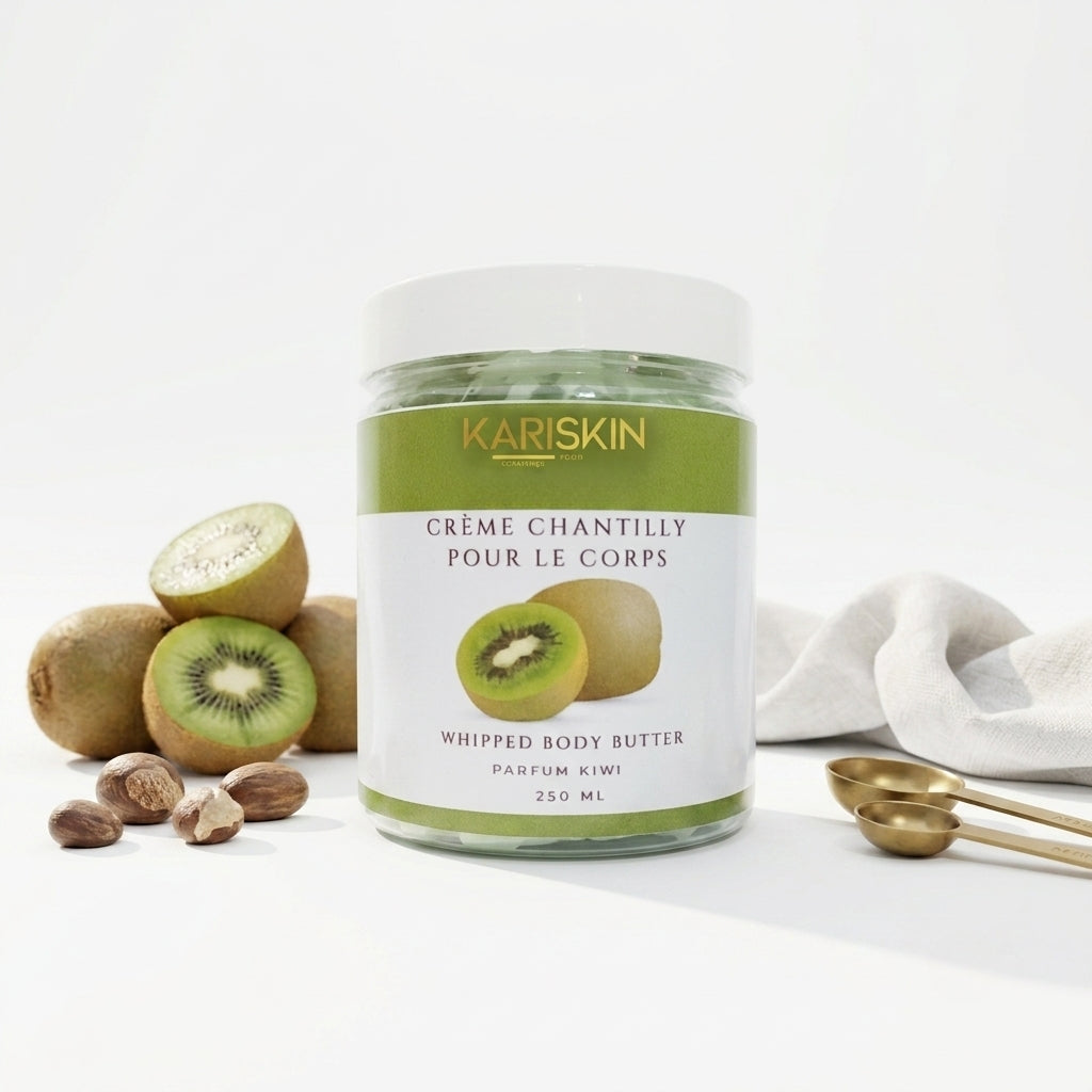 Chantilly de Karité au Kiwi | Whipped Body Butter Visage & Corps | 100G | Kariskin