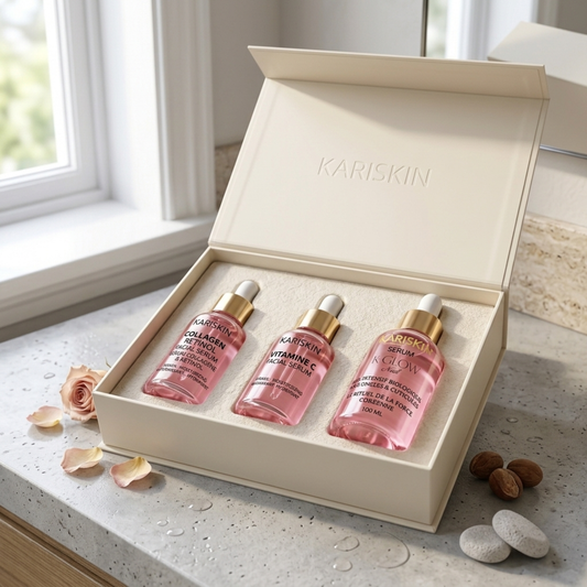 Coffret Sérums Visage & Ongles Kariskin | Vitamine C, Collagène & Kératine | 3 x 30ML