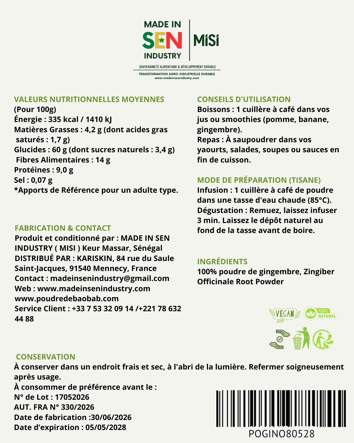Poudre De Gingembre