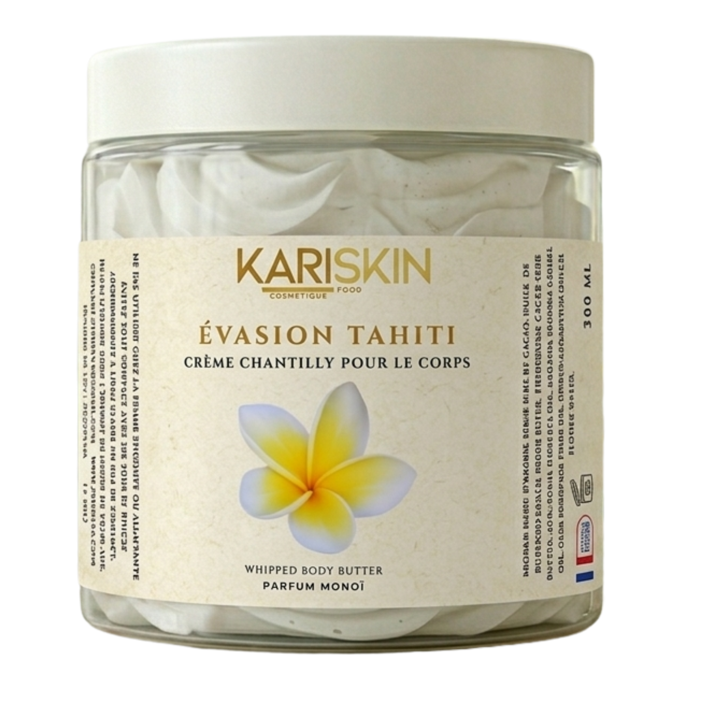Chantilly de Karité Évasion Tahiti | Whipped Body Butter Tiaré & Coco | 300ML | Kariskin