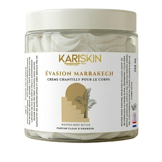 Chantilly de Karité Évasion Marrakech | Whipped Body Butter Fleur d’Oranger & Argan | 300ML | Kariskin