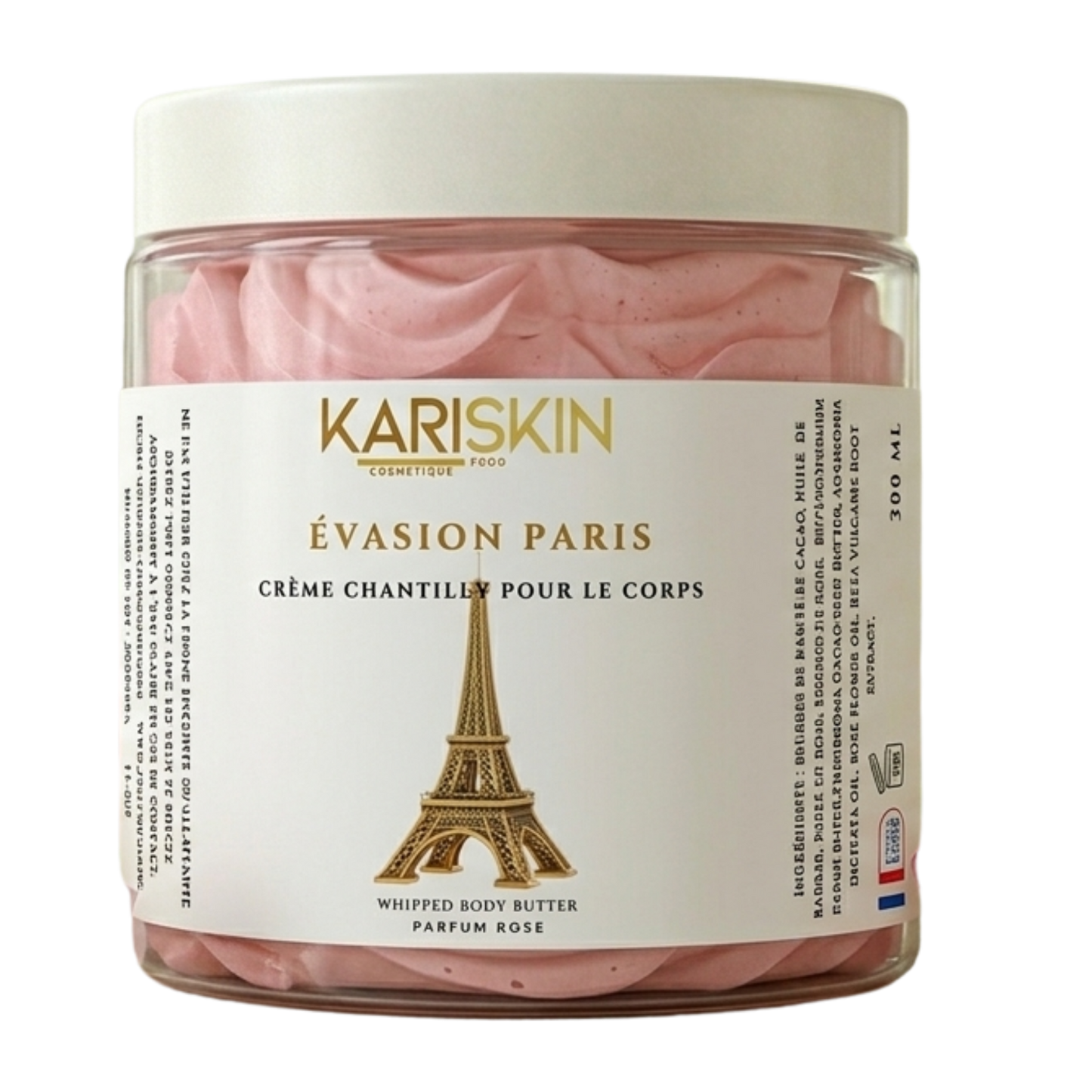 Chantilly de Karité Évasion Paris | Whipped Body Butter Cacao & Rose | 300ML | Kariskin