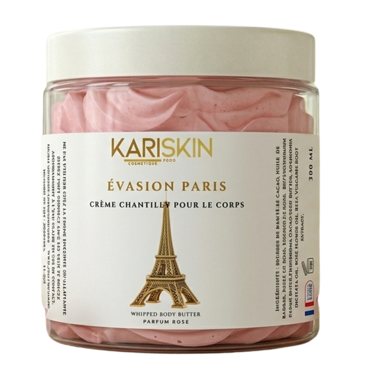 Chantilly de Karité Évasion Paris | Whipped Body Butter Cacao & Rose | 300ML | Kariskin