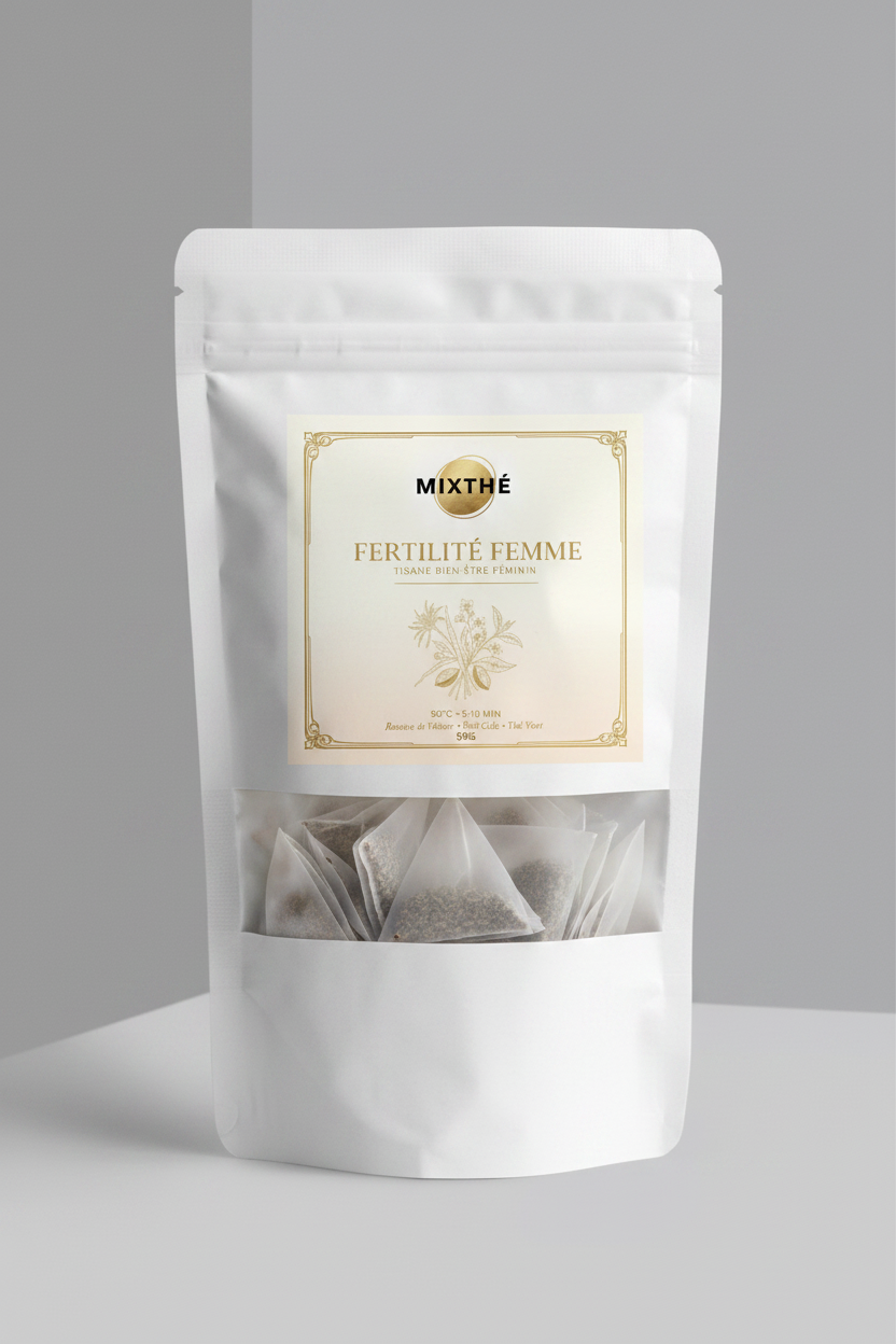 Tisane Fertilité Femme | Racine de Vétiver, Petit Cola & Thé Vert – 90G | MixThé