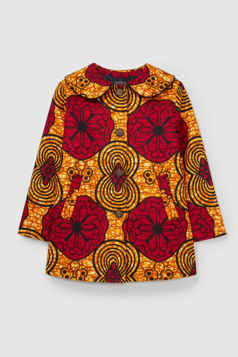 Manteau wax rouge or