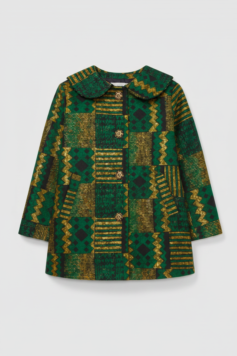 Manteau wax vert or