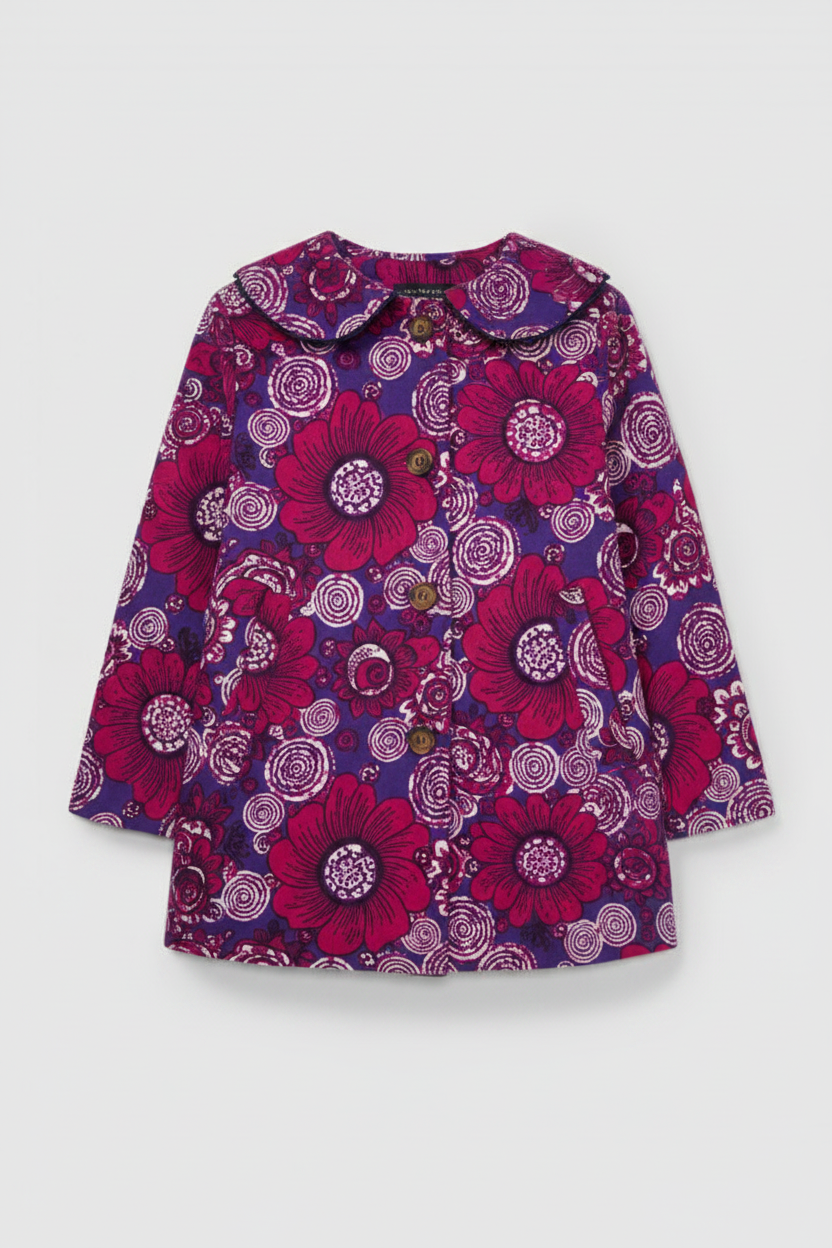 Manteau wax violet fuchsia
