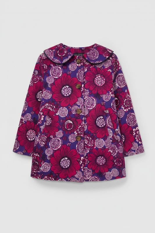 Manteau wax violet fuchsia