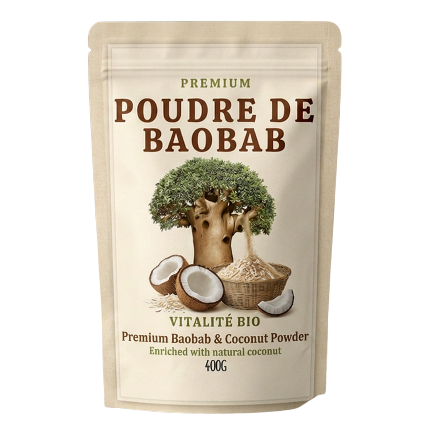 Poudre De Baobab Coco Bio 400 G