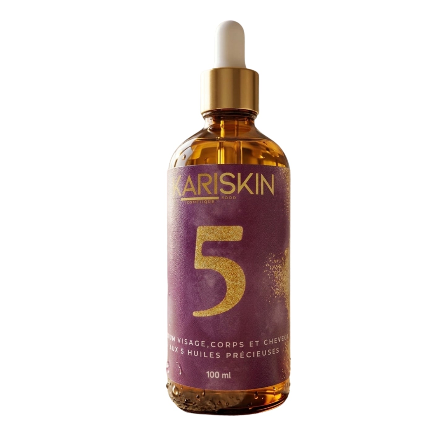 FIVE | Huile de Soin Visage Corps & Cheveux | 5 Huiles Précieuses | 100ML | Kariskin