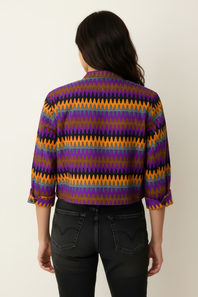 Veste wax zigzag - dos